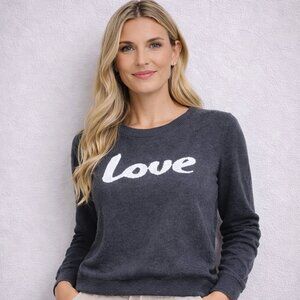 Gap Women's Charcoal Grey Love Crewneck Sweater - Size M